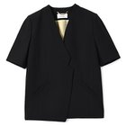 【アキラナカ/AKIRANAKA】のAmalia jacket 人気、トレンドファッション・服の通販 founy(ファニー) ファッション Fashion レディースファッション Fashion for Women アウター Coat / Outerwear Collection レディースジャケット・軽アウター Jackets 2025年 2025 2025-2026秋冬・A/W Autumn/Winter 2025–26 AW25–26 アシンメトリー Asymmetrical Style シェイプ Shape, Slim Fit ジャケット Jacket, Outerwear フロント Front, Front Design 半袖 Short Sleeve, Half Sleeve thumbnail BLACK|ID: prp329100004592167 ipo3291000000034367203
