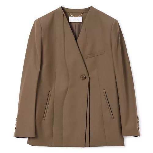 【アキラナカ/AKIRANAKA】のLindsey jacket インテリア・キッズ・メンズ・レディースファッション・服の通販 founy(ファニー) 　ファッション　Fashion　レディースファッション　Fashion for Women　アウター　Coat / Outerwear Collection　レディースジャケット・軽アウター　Jackets　2025年　2025　2025-2026秋冬・A/W　Autumn/Winter 2025–26 AW25–26　シェイプ　Shape, Slim Fit　ジャケット　Jacket, Outerwear　フロント　Front, Front Design　レトロ　Retro, Vintage Style　BEIGE|ID: prp329100004592168 ipo3291000000034367208