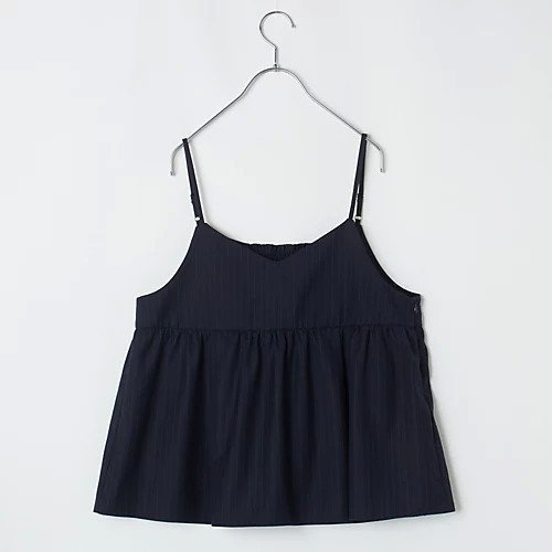 【トゥエルブクローゼット/12closet】の【洗える】前後2wayレイヤードキャミソール インテリア・キッズ・メンズ・レディースファッション・服の通販 founy(ファニー) 　ファッション　Fashion　レディースファッション　Fashion for Women　トップス・カットソー　Cut & Sew Tops　キャミソール&ノースリーブ　Camisoles & Sleeveless Tops　キャミソール　Camisole, Spaghetti Strap Top　ギャザー　Gathered, Ruffled　シャーリング　Shirring, Ruched　夏　Summer　洗える　Machine Washable　ネイビーストライプ|ID: prp329100004593068 ipo3291000000032612195