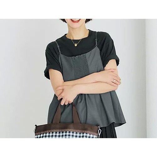 【トゥエルブクローゼット/12closet】の【洗える】前後2wayレイヤードキャミソール 人気、トレンドファッション・服の通販 founy(ファニー) 　ファッション　Fashion　レディースファッション　Fashion for Women　トップス・カットソー　Cut & Sew Tops　キャミソール&ノースリーブ　Camisoles & Sleeveless Tops　キャミ　Camisole, Cami Top　シャーリング　Shirring, Ruched　シンプル　Simple, Minimal　デニム　Denim, Jeans Material　バランス　Balance, Style Balance　洗える　Machine Washable　other-3|ID: prp329100004593068 ipo3291000000033286504
