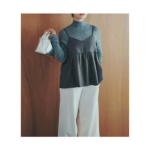 【トゥエルブクローゼット/12closet】の【洗える】前後2wayレイヤードキャミソール 人気、トレンドファッション・服の通販 founy(ファニー) 　ファッション　Fashion　レディースファッション　Fashion for Women　トップス・カットソー　Cut & Sew Tops　キャミソール&ノースリーブ　Camisoles & Sleeveless Tops　10月号　October Issue　キャミ　Camisole, Cami Top　シャーリング　Shirring, Ruched　マニッシュ　Mannish, Boyish　リブニット　Rib Knit, Ribbed Knit　洗える　Machine Washable　other-2|ID: prp329100004593068 ipo3291000000035752824