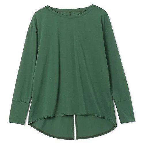 【スアデオ/suadeo】のバックスリットルーズトップス インテリア・キッズ・メンズ・レディースファッション・服の通販 founy(ファニー) 　ファッション　Fashion　レディースファッション　Ladies' Fashion Online　トップス・カットソー　Tops/Tshirt　なめらか　Smooth　インナー　Inner　シルク　Silk　シンプル　Simple　スリット　Slit　プレート　Plate　洗える　Washable　A/W・秋冬　Aw・Autumn/Winter・Fw・Fall-Winter　グリーン|ID: prp329100004593074 ipo3291000000032612230