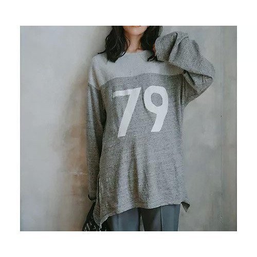 【ウーア/Uhr】のVintage 79 Long Tee 人気、トレンドファッション・服の通販 founy(ファニー) 　ファッション　Fashion　レディースファッション　Fashion for Women　スウェット / スエット　Sweatshirt, Sweatwear　スリット　Slit, Slit Detail　フロント　Front, Front Design　プリント　Print, Printed Pattern　洗える　Machine Washable　other-3|ID: prp329100004593075 ipo3291000000033527712