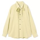 【バウト/BOWTE】のFINE COUNT COTTON PIECE DYE BOWTIE SHIRT 人気、トレンドファッション・服の通販 founy(ファニー) ファッション Fashion レディースファッション Ladies' Fashion Online トップス・カットソー Tops/Tshirt シャツ/ブラウス Shirts/Blouses シルケット Mercerization ストレート Straight リボン Ribbon thumbnail Lemon|ID: prp329100004593079 ipo3291000000032612261