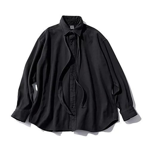 【バウト/BOWTE】のFINE COUNT COTTON PIECE DYE BOWTIE SHIRT 人気、トレンドファッション・服の通販 founy(ファニー) 　ファッション　Fashion　レディースファッション　Fashion for Women　トップス・カットソー　Cut & Sew Tops　シャツ・ブラウス・オフィスカジュアル　Elegant Blouses & Button-Ups　シルケット　Silket, Silky Cotton　ストレート　Straight, Straight Cut　リボン　Ribbon, Bow　other-3|ID: prp329100004593079 ipo3291000000033342496