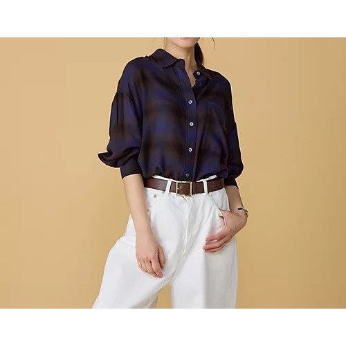【サクラ/SACRA】のVI/WO OMBRE CHECK インテリア・キッズ・メンズ・レディースファッション・服の通販 founy(ファニー) 　ファッション　Fashion　レディースファッション　Fashion for Women　イタリア　Italy　チェック　Check, Plaid, Tartan　ドレープ　Drape, Draping Fabric　別注　Limited Edition, Custom Order　NAVY|ID: prp329100004593080 ipo3291000000035606526