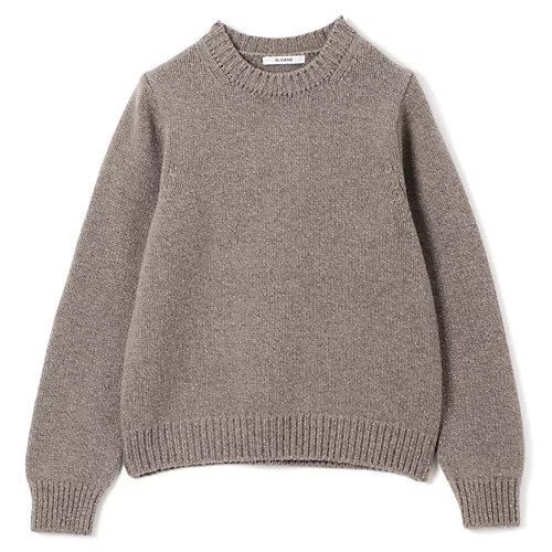 【スローン/SLOANE】の5G ジーロンラム カシミヤ クルーネック インテリア・キッズ・メンズ・レディースファッション・服の通販 founy(ファニー) 　ファッション　Fashion　レディースファッション　Ladies' Fashion Online　イタリア　Italy　カシミヤ　Cashmere　別注　Special Order　モカ|ID: prp329100004593087 ipo3291000000032612300