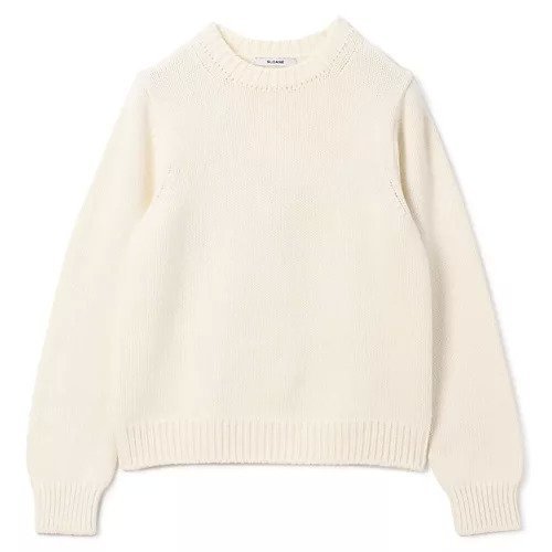 【スローン/SLOANE】の5G ジーロンラム カシミヤ クルーネック インテリア・キッズ・メンズ・レディースファッション・服の通販 founy(ファニー) 　ファッション　Fashion　レディースファッション　Ladies' Fashion Online　イタリア　Italy　カシミヤ　Cashmere　別注　Special Order　ホワイト|ID: prp329100004593087 ipo3291000000032612301