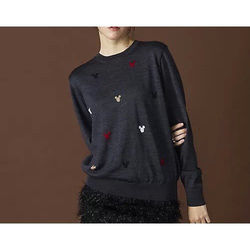 【スローン/SLOANE】の16Gインターシャ編み ウール MICKEY MOUSE/クルーネック 人気、トレンドファッション・服の通販 founy(ファニー) 　ファッション　Fashion　レディースファッション　Ladies' Fashion Online　ハンド　Hand　モチーフ　Motif　other-2|ID: prp329100004593088 ipo3291000000032612308