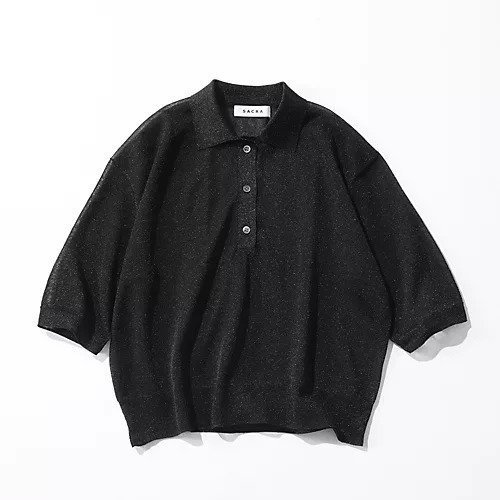 【サクラ/SACRA】のラメポロニット 人気、トレンドファッション・服の通販 founy(ファニー) 　ファッション　Fashion　レディースファッション　Fashion for Women　トップス・カットソー　Cut & Sew Tops　ニット　Knit Tops & Sweaters　イタリア　Italy　カットソー　Cut and Sewn Top　シアー　Sheer, See-Through　エレガント 上品　Elegant　洗える　Machine Washable　other-3|ID: prp329100004593089 ipo3291000000033616871