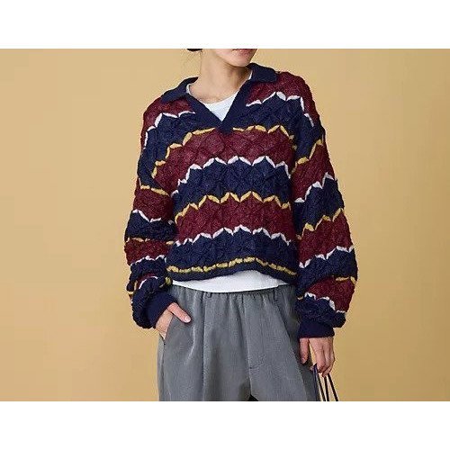 【コーヘン/Coohem】のMOHAIR WOOL TUCK BORDER KNIT P/O インテリア・キッズ・メンズ・レディースファッション・服の通販 founy(ファニー) 　ファッション　Fashion　レディースファッション　Ladies' Fashion Online　トップス・カットソー　Tops/Tshirt　ニット　Knit Tops　セーター　Sweater　モヘア　Mohair　NAVY|ID: prp329100004593090 ipo3291000000032612316