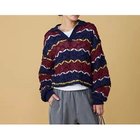 【コーヘン/Coohem】のMOHAIR WOOL TUCK BORDER KNIT P/O NAVY|ID: prp329100004593090 ipo3291000000036004711