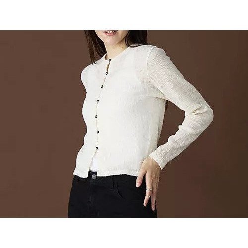 【スアデオ/suadeo】のシャーリングカーディガン 人気、トレンドファッション・服の通販 founy(ファニー) 　ファッション　Fashion　レディースファッション　Ladies' Fashion Online　トップス・カットソー　Tops/Tshirt　カーディガン　Cardigans　アクセサリー　Accessories　カーディガン　Cardigan　ギャザー　Gather　コンパクト　Compact　シアー　Sheer　シャーリング　Shirring　シンプル　Simple　メタル　Metal　洗える　Washable　other-2|ID: prp329100004593098 ipo3291000000032612361