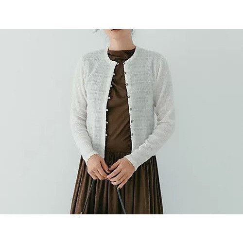 【スアデオ/suadeo】のシャーリングカーディガン 人気、トレンドファッション・服の通販 founy(ファニー) 　ファッション　Fashion　レディースファッション　Fashion for Women　トップス・カットソー　Cut & Sew Tops　カーディガン・羽織り　Layered Style Cardigans　アクセサリー　Fashion Accessories　カーディガン　Cardigan, Knitwear　ギャザー　Gathered, Ruffled　コンパクト　Compact, Small Size　シアー　Sheer, See-Through　シャーリング　Shirring, Ruched　シンプル　Simple, Minimal　メタル　Metal, Metal Parts　洗える　Machine Washable　other-2|ID: prp329100004593098 ipo3291000000033771362