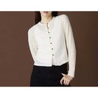 【スアデオ/suadeo】のシャーリングカーディガン アイボリー|ID: prp329100004593098 ipo3291000000035304026