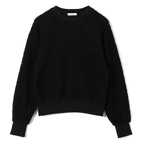 【チノ/CINOH】のPILE JAQUARED PULLOVER インテリア・キッズ・メンズ・レディースファッション・服の通販 founy(ファニー) 　ファッション　Fashion　レディースファッション　Ladies' Fashion Online　トップス・カットソー　Tops/Tshirt　プルオーバー　Pullover　ショート　Short　ジャカード　Jacquard　スリット　Slit　ダメージ　Damage　ランダム　Random　洗える　Washable　BLACK|ID: prp329100004593104 ipo3291000000032612385