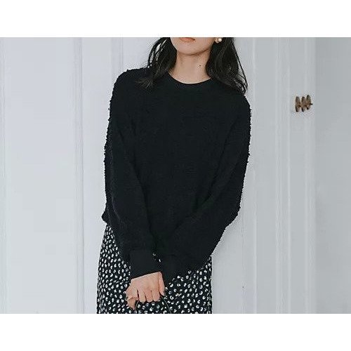 【チノ/CINOH】のPILE JAQUARED PULLOVER 人気、トレンドファッション・服の通販 founy(ファニー) 　ファッション　Fashion　レディースファッション　Fashion for Women　トップス・カットソー　Cut & Sew Tops　カジュアルプルオーバー・ニットトップス　Pullovers & Knit Tops / Casual Pullovers　ジャカード／ジャガード　Jacquard, Woven Pattern　スウェット / スエット　Sweatshirt, Sweatwear　スリット　Slit, Slit Detail　ダメージ　Distressed, Destroyed　ベーシック　Basic, Essential　ランダム　Random, Irregular　洗える　Machine Washable　other-2|ID: prp329100004593104 ipo3291000000033617187