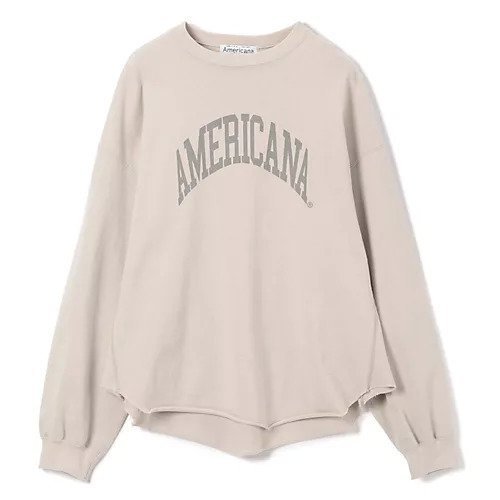 【アメリカーナ/Americana】のUSED加工 L/S T インテリア・キッズ・メンズ・レディースファッション・服の通販 founy(ファニー) 　ファッション　Fashion　レディースファッション　Ladies' Fashion Online　カットオフ　Cut Off　プリント　Print　洗える　Washable　グレージュ|ID: prp329100004593107 ipo3291000000032612401