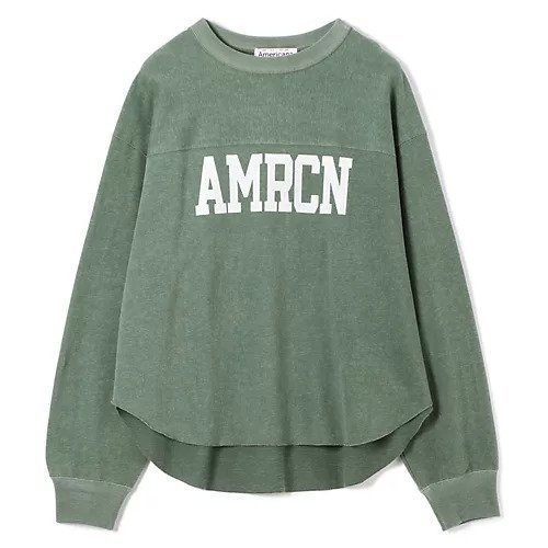 【アメリカーナ/Americana】のヴィンテージ天竺 F/BA L/S インテリア・キッズ・メンズ・レディースファッション・服の通販 founy(ファニー) 　ファッション　Fashion　レディースファッション　Ladies' Fashion Online　ワイド　Wide　ヴィンテージ　Vintage　洗える　Washable　グリーン|ID: prp329100004593108 ipo3291000000032612407