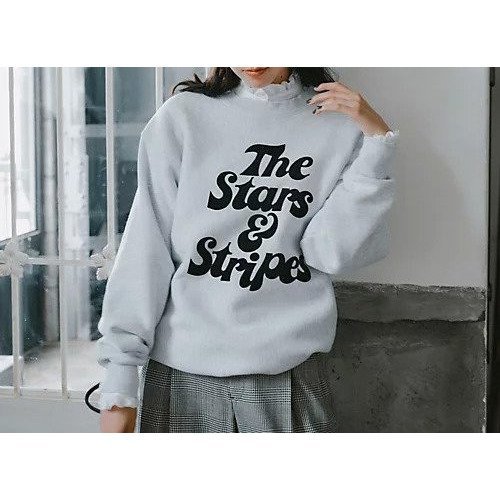 【クチュールドアダム/COUTURE D'ADAM】のVintage Sweat / The Stars & Stripes Photo 人気、トレンドファッション・服の通販 founy(ファニー) 　ファッション　Fashion　レディースファッション　Fashion for Women　トップス・カットソー　Cut & Sew Tops　レディースパーカー・カジュアルフーディー　Casual Hoodies & Sweatshirts　スウェット・クルーネックトップス　Sweatshirts & Crewnecks / Relaxed Fit Sweat Tops　コレクション　Collection, Seasonal Line　デニム　Denim, Jeans Material　プリント　Print, Printed Pattern　2025年　2025　2025-2026秋冬・A/W　Autumn/Winter 2025–26 AW25–26　other-3|ID: prp329100004593112 ipo3291000000035607921