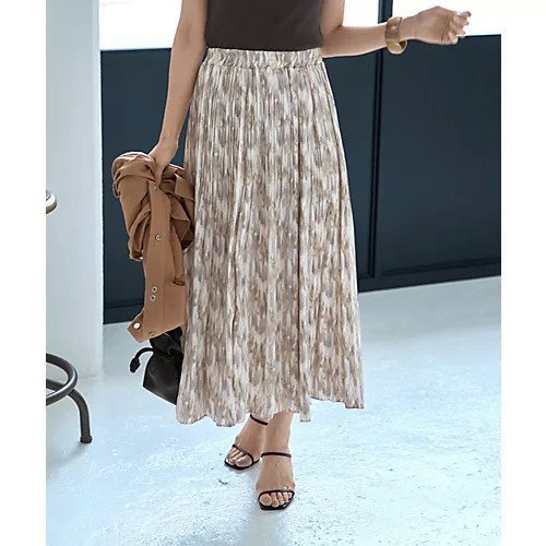【スタイルデリ/STYLE DELI】の【LUXE】にじみペイント柄上部プリーツスカート 人気、トレンドファッション・服の通販 founy(ファニー) 　ファッション　Fashion　レディースファッション　Ladies' Fashion Online　スカート　Skirt　プリーツスカート　Pleated Skirts　イエロー　Yellow　春　Spring　カットソー　Cut And Sew　カーディガン　Cardigan　グラデーション　Gradation　ジャケット　Jacket　スウェット　Sweat　スニーカー　Sneakers　バランス　Balance　フレア　Flare　ブルゾン　Blouson　プリーツ　Pleats　ポケット　Pocket　ループ　Loop　ロング　Long　S/S・春夏　Ss・Spring/Summer　夏　Summer　other-3|ID: prp329100004593114 ipo3291000000032612441