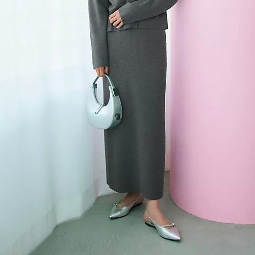 【トゥエルブクローゼット/12closet】の【福田麻琴さんコラボ】【洗える】ミラノリブIラインスカート 人気、トレンドファッション・服の通販 founy(ファニー) 　ファッションモデル・俳優・女優　Models　女性　Women　福田麻琴　Fukuda Makoto　ファッション　Fashion　レディースファッション　Fashion for Women　スカート　Skirts　コラボ　Collaboration, Collab　ストレッチ　Stretch, Stretchy Fabric　スリット　Slit, Slit Detail　パッチ　Patch, Appliqué　ポケット　Pocket, Pocket Detail　ミラノリブ　Milano Rib, Milano Stitch　ロング　Long, Long-Length　洗える　Machine Washable　other-2|ID: prp329100004593119 ipo3291000000034091434