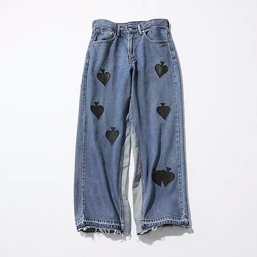 【タンクトウキョウ/Tanc TOKYO】のSPADE PATCH BUGGY REMAKE DENIM 人気、トレンドファッション・服の通販 founy(ファニー) 　ファッション　Fashion　レディースファッション　Fashion for Women　カットオフ　Cut-Off Design　クール　Cool, Chic　デニム　Denim, Jeans Material　パッチ　Patch, Appliqué　リメイク　Remake, Reconstructed　ワイド　Wide, Wide Fit　other-3|ID: prp329100004593121 ipo3291000000033527714
