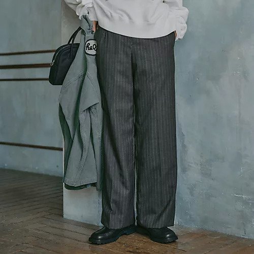 【ジェーンスミス/JANE SMITH】のSTRIPE WOOL TROPICAL BACK FRONT SLACKS 人気、トレンドファッション・服の通販 founy(ファニー) 　ファッション　Fashion　レディースファッション　Fashion for Women　シンプル　Simple, Minimal　スウェット / スエット　Sweatshirt, Sweatwear　ストライプ　Stripe, Striped Pattern　ストレート　Straight, Straight Cut　スラックス　Slacks, Dress Pants　スーツ　Suit, Formalwear　センター　Center, Center Line　フロント　Front, Front Design　ベーシック　Basic, Essential　ポケット　Pocket, Pocket Detail　エレガント 上品　Elegant　無地　Plain, Solid Color　other-2|ID: prp329100004593122 ipo3291000000033527715