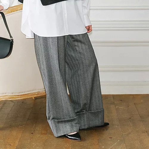【アダワス/ADAWAS】のFLANNEL TURNーUP HEM TROUSER 人気、トレンドファッション・服の通販 founy(ファニー) 　ファッション　Fashion　レディースファッション　Fashion for Women　2025年　2025　2025春夏・S/S　Spring/Summer 2025 SS25　コラボ　Collaboration, Collab　テーラード　Tailored, Tailored Fit　メンズ　Men's, Menswear　other-2|ID: prp329100004593124 ipo3291000000033342505