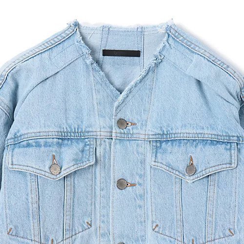 【キイト/QUIITO】のTENT VNECK JK 人気、トレンドファッション・服の通販 founy(ファニー) 　ファッション　Fashion　レディースファッション　Ladies' Fashion Online　2025年　2025　2025-2026秋冬・A/W　Aw/Autumn/Winter/Fw/Fall/2025-2026　ジャケット　Jacket　デニム　Denim　パターン　Pattern　other-3|ID: prp329100004593203 ipo3291000000032612893