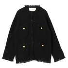 【アダワス/ADAWAS】のTWEED KNIT JACKET 人気、トレンドファッション・服の通販 founy(ファニー) ファッション Fashion レディースファッション Ladies' Fashion Online アウター Coat Outerwear ジャケット Jackets トップス・カットソー Tops/Tshirt ニット Knit Tops ジャケット Jacket ツイード Tweed フリンジ Fringe リラックス Relax エレガント 上品 Elegant 人気 Popularity thumbnail BLACK|ID: prp329100004593205 ipo3291000000032612899