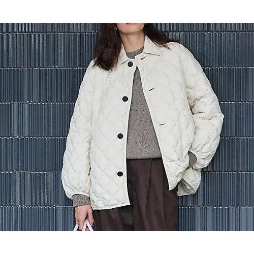 【ジムフレックス/GYMPHLEX】のQUILT DOWN PUFF SLEEVE MIDDLE COAT 人気、トレンドファッション・服の通販 founy(ファニー) 　ファッション　Fashion　レディースファッション　Fashion for Women　アウター　Coat / Outerwear Collection　コート・ロングコート・ピーコート　Long Coats, Peacoats & More　キルティング　Quilted, Quilting　キルト　Quilt, Quilted Fabric　コーデュロイ　Corduroy, Cord Fabric　シンプル　Simple, Minimal　ダウン　Down, Puffer　ハーフ　Half, Half-Length　フェザー　Feather, Feather Detail　冬　Winter / This Winter　other-2|ID: prp329100004593215 ipo3291000000034484745