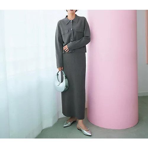 【トゥエルブクローゼット/12closet】の【福田麻琴さんコラボ】【洗える】ミラノリブニットジャケット 人気、トレンドファッション・服の通販 founy(ファニー) 　ファッションモデル・俳優・女優　Models　女性　Women　福田麻琴　Fukuda Makoto　ファッション　Fashion　レディースファッション　Fashion for Women　アウター　Coat / Outerwear Collection　レディースジャケット・軽アウター　Jackets　クラシカル　Classical, Vintage-Inspired　コラボ　Collaboration, Collab　サテン　Satin, Glossy Fabric　ジャケット　Jacket, Outerwear　フロント　Front, Front Design　洗える　Machine Washable　other-2|ID: prp329100004593217 ipo3291000000034091439
