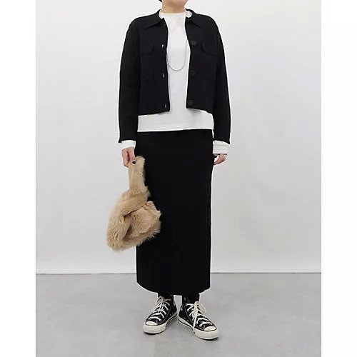 【トゥエルブクローゼット/12closet】の【福田麻琴さんコラボ】【洗える】ミラノリブニットジャケット 人気、トレンドファッション・服の通販 founy(ファニー) 　ファッションモデル・俳優・女優　Models　女性　Women　福田麻琴　Fukuda Makoto　ファッション　Fashion　レディースファッション　Fashion for Women　アウター　Coat / Outerwear Collection　レディースジャケット・軽アウター　Jackets　クラシカル　Classical, Vintage-Inspired　コラボ　Collaboration, Collab　サテン　Satin, Glossy Fabric　ジャケット　Jacket, Outerwear　フロント　Front, Front Design　洗える　Machine Washable　other-3|ID: prp329100004593217 ipo3291000000035084215