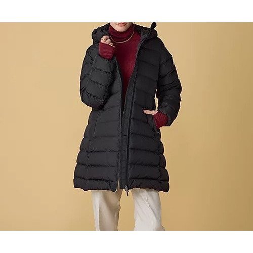 【ピレネックス/PYRENEX】のSERRES(セール)フード付きロングダウンジャケット インテリア・キッズ・メンズ・レディースファッション・服の通販 founy(ファニー) 　ファッション　Fashion　レディースファッション　Ladies' Fashion Online　アウター　Coat Outerwear　ジャケット　Jackets　シンプル　Simple　ダウン　Down　フェミニン　Feminine　フロント　Front　ロング　Long　エレガント 上品　Elegant　防寒　Cold Protection　BLACK|ID: prp329100004593225 ipo3291000000032612994