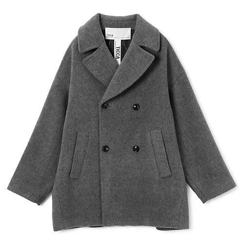 【ティッカ/TICCA】のピーコート インテリア・キッズ・メンズ・レディースファッション・服の通販 founy(ファニー) 　ファッション　Fashion　レディースファッション　Ladies' Fashion Online　アウター　Coat Outerwear　コート　Coats　グラデーション　Gradation　ハーフ　Half　バランス　Balance　ポケット　Pocket　人気　Popularity　定番　Standard　grey|ID: prp329100004593227 ipo3291000000032613004
