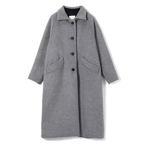【チノ/CINOH】のBEAVER CLOTH LONG COAT インテリア・キッズ・メンズ・レディースファッション・服の通販 founy(ファニー) 　ファッション　Fashion　レディースファッション　Ladies' Fashion Online　アウター　Coat Outerwear　コート　Coats　バランス　Balance　パターン　Pattern　リュクス　Luxe　リラックス　Relax　GRAY|ID: prp329100004593232 ipo3291000000032613027