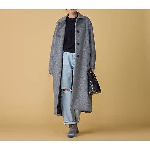 【チノ/CINOH】のBEAVER CLOTH LONG COAT 人気、トレンドファッション・服の通販 founy(ファニー) 　ファッション　Fashion　レディースファッション　Ladies' Fashion Online　アウター　Coat Outerwear　コート　Coats　バランス　Balance　パターン　Pattern　リュクス　Luxe　リラックス　Relax　other-3|ID: prp329100004593232 ipo3291000000032613029