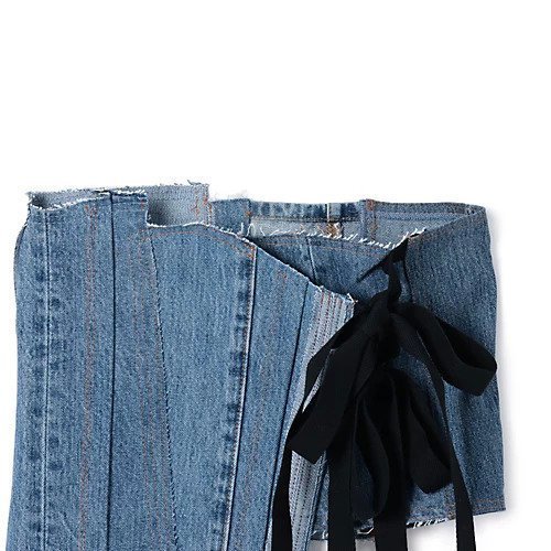 【キイト/QUIITO】のDENIM BUSTIER 人気、トレンドファッション・服の通販 founy(ファニー) 　ファッション　Fashion　レディースファッション　Ladies' Fashion Online　トップス・カットソー　Tops/Tshirt　ビスチェ　Bustier　2025年　2025　2025-2026秋冬・A/W　Aw/Autumn/Winter/Fw/Fall/2025-2026　ガーリー　Girly　バランス　Balance　パターン　Pattern　ビスチェ　Bustier　リボン　Ribbon　other-3|ID: prp329100004593592 ipo3291000000032617510