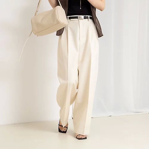 【ノーリーズ/NOLLEY'S】のウォッシャブル撥水ツイルチノパンツ インテリア・キッズ・メンズ・レディースファッション・服の通販 founy(ファニー) 　ファッション　Fashion　レディースファッション　Fashion for Women　パンツ　Pants & Trousers　2025年　2025　2025-2026秋冬・A/W　Autumn/Winter 2025–26 AW25–26　ウォッシャブル　Machine Washable　スラックス　Slacks, Dress Pants　センター　Center, Center Line　オフホワイト|ID: prp329100004593606 ipo3291000000032618022