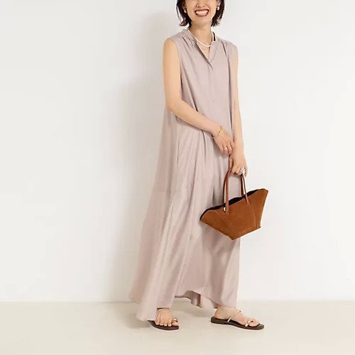 【ノーリーズ/NOLLEY'S】のウォッシャブルフィブリルサテンノースリシャツワンピース インテリア・キッズ・メンズ・レディースファッション・服の通販 founy(ファニー) 　ファッション　Fashion　レディースファッション　Fashion for Women　ワンピース　Dresses　シャツワンピース / 1枚で着映えコーデ　Shirt Dresses　2025年　2025　2025春夏・S/S　Spring/Summer 2025 SS25　なめらか　Smooth, Silky Texture　ギャザー　Gathered, Ruffled　サテン　Satin, Glossy Fabric　ノースリーブ　Sleeveless, No-Sleeve　リラックス　Relax, Relaxed Fit　エレガント 上品　Elegant　二次会　After Party　ベビーピンク|ID: prp329100004593609 ipo3291000000032618053