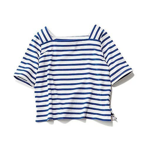 【トゥエルブクローゼット/12closet】の【洗える】スクエア2WAYボーダーT インテリア・キッズ・メンズ・レディースファッション・服の通販 founy(ファニー) 　ファッション　Fashion　レディースファッション　Fashion for Women　カットソー　Cut and Sewn Top　スクエア　Square, Square Shape　ボックス　Boxy, Box Shape　ボーダー　Border, Stripe　リラックス　Relax, Relaxed Fit　定番　Standard, Basic Item　洗える　Machine Washable　ブルー|ID: prp329100004594108 ipo3291000000032629731
