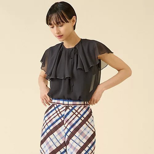 【マルティニーク/martinique】のシフォンジョーゼットブラウス 人気、トレンドファッション・服の通販 founy(ファニー) 　ファッション　Fashion　レディースファッション　Fashion for Women　トップス・カットソー　Cut & Sew Tops　シャツ・ブラウス・オフィスカジュアル　Elegant Blouses & Button-Ups　おすすめ　Recommended / Our Picks　クラシック　Classic, Timeless Style　シフォン　Chiffon, Lightweight Fabric　シンプル　Simple, Minimal　ジョーゼット　Georgette, Semi-Sheer Fabric　ダウン　Down, Puffer　デニム　Denim, Jeans Material　ノースリーブ　Sleeveless, No-Sleeve　ベーシック　Basic, Essential　ワイド　Wide, Wide Fit　 other-1|ID: prp329100004594143 ipo3291000000032630389