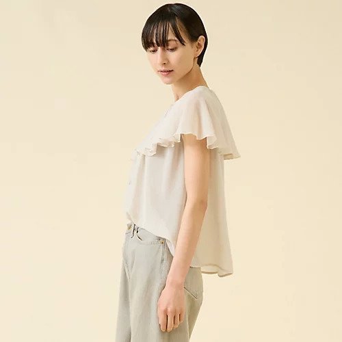 【マルティニーク/martinique】のシフォンジョーゼットブラウス 人気、トレンドファッション・服の通販 founy(ファニー) 　ファッション　Fashion　レディースファッション　Fashion for Women　トップス・カットソー　Cut & Sew Tops　シャツ・ブラウス・オフィスカジュアル　Elegant Blouses & Button-Ups　おすすめ　Recommended / Our Picks　クラシック　Classic, Timeless Style　シフォン　Chiffon, Lightweight Fabric　シンプル　Simple, Minimal　ジョーゼット　Georgette, Semi-Sheer Fabric　ダウン　Down, Puffer　デニム　Denim, Jeans Material　ノースリーブ　Sleeveless, No-Sleeve　ベーシック　Basic, Essential　ワイド　Wide, Wide Fit　other-2|ID: prp329100004594143 ipo3291000000032630394