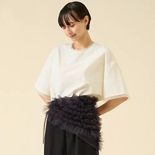 【マルティニーク/martinique】のブライトローンTブラウス インテリア・キッズ・メンズ・レディースファッション・服の通販 founy(ファニー) 　ファッション　Fashion　レディースファッション　Fashion for Women　トップス・カットソー　Cut & Sew Tops　シャツ・ブラウス・オフィスカジュアル　Elegant Blouses & Button-Ups　おすすめ　Recommended / Our Picks　オーガンジー　Organza Fabric　シルク　Silk, 100% Silk　シンプル　Simple, Minimal　フリンジ　Fringe, Tassel　ロング　Long, Long-Length　オフ|ID: prp329100004594145 ipo3291000000032630407