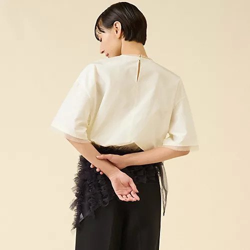 【マルティニーク/martinique】のブライトローンTブラウス 人気、トレンドファッション・服の通販 founy(ファニー) 　ファッション　Fashion　レディースファッション　Fashion for Women　トップス・カットソー　Cut & Sew Tops　シャツ・ブラウス・オフィスカジュアル　Elegant Blouses & Button-Ups　おすすめ　Recommended / Our Picks　オーガンジー　Organza Fabric　シルク　Silk, 100% Silk　シンプル　Simple, Minimal　フリンジ　Fringe, Tassel　ロング　Long, Long-Length　other-3|ID: prp329100004594145 ipo3291000000032630412