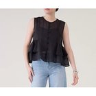 【マルティニーク/martinique】のティアードノースリーブブラウス ブラック|ID: prp329100004594153 ipo3291000000036146136