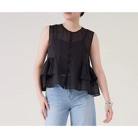 【マルティニーク/martinique】 ティアードノースリーブブラウス人気、トレンドファッション・服の通販 founy(ファニー) ファッション Fashion レディースファッション Fashion for Women トップス・カットソー Cut & Sew Tops キャミソール&ノースリーブ Camisoles & Sleeveless Tops シャツ・ブラウス・オフィスカジュアル Elegant Blouses & Button-Ups おすすめ Recommended / Our Picks キャミソール Camisole, Spaghetti Strap Top シルク Silk, 100% Silk タンク Tank Top, Sleeveless Top ティアード Tiered, Tiered Style デニム Denim, Jeans Material 夏 Summer |ID:prp329100004594153