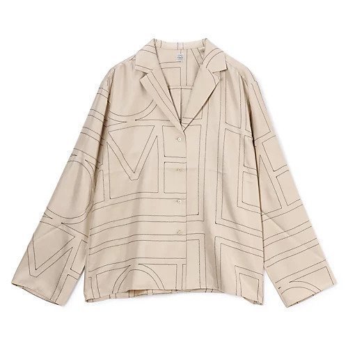 【トーテム/TOTEME】のMonogram silk pj top インテリア・キッズ・メンズ・レディースファッション・服の通販 founy(ファニー) 　ファッション　Fashion　レディースファッション　Ladies' Fashion Online　ワンピース　Dress　2025年　2025　2025-2026秋冬・A/W　Aw/Autumn/Winter/Fw/Fall/2025-2026　シルク　Silk　パターン　Pattern　IVORY|ID: prp329100004594164 ipo3291000000032630575