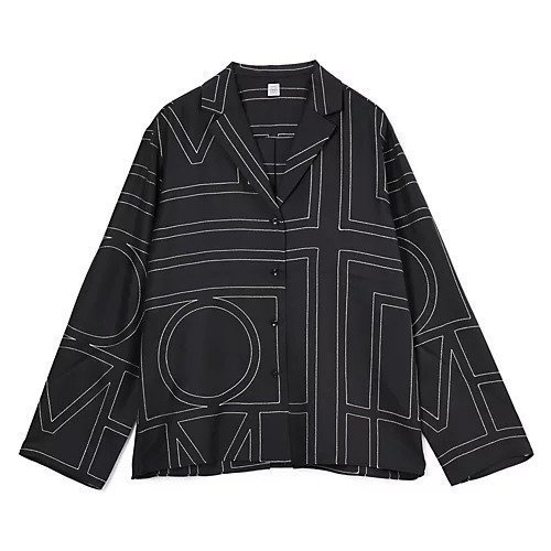 【トーテム/TOTEME】のMonogram silk pj top インテリア・キッズ・メンズ・レディースファッション・服の通販 founy(ファニー) 　ファッション　Fashion　レディースファッション　Ladies' Fashion Online　ワンピース　Dress　2025年　2025　2025-2026秋冬・A/W　Aw/Autumn/Winter/Fw/Fall/2025-2026　シルク　Silk　パターン　Pattern　BLACK|ID: prp329100004594164 ipo3291000000032630576